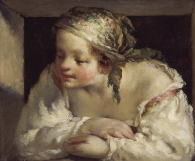 Ung kvinne, 1844-45 av Jean Francois Millet
