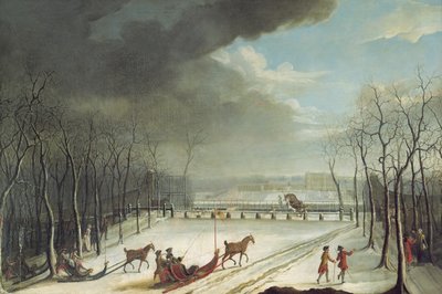 Prinsen av Conde på jakt i en slede i 1767 av Jean Francois Perdrix