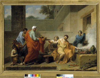 Antikkens Roma: "Manius Curius Dentatus nekter samnittenes gaver" av Jean François Pierre Peyron