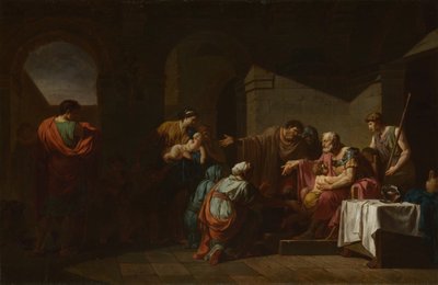 Belisarius mottok gjestfrihet fra en bonde, 1779 av Jean François Pierre Peyron