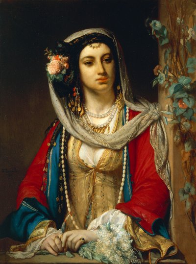 Jødisk kvinne fra Kairo (olje på lerret) av Jean Francois Portaels