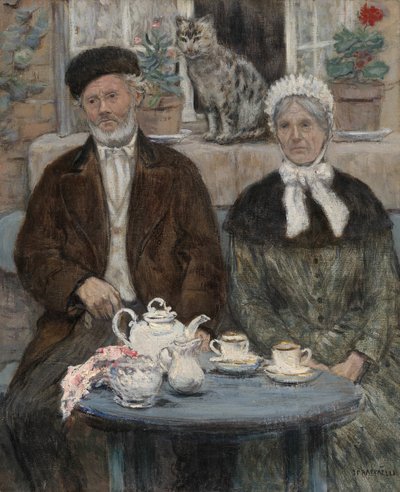 Ettermiddagste, ca. 1880. av Jean Francois Raffaelli