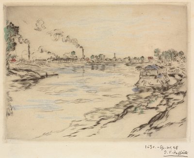 Seinen ved Asnières av Jean Francois Raffaelli
