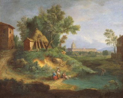 Hotel des Invalides, utsikt fra Grenouillere av Jean Francois, the Younger Millet