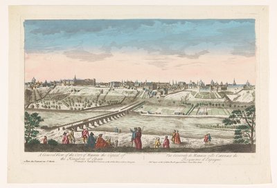 Utsikt over byen Madrid En generell oversikt over byen Madrid, hovedstaden i kongeriket Spania (tittel på objekt) av Jean François Daumont