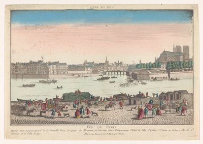 Utsikt over byen Paris sett fra Quai de Miramion Vue de Paris (tittel på objekt) av Jean François Daumont