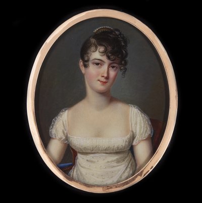 Portrett av Madame Récamier, født Julie Bernard 1777-1849, ca 1805. av Jean François Gérard Fontallard