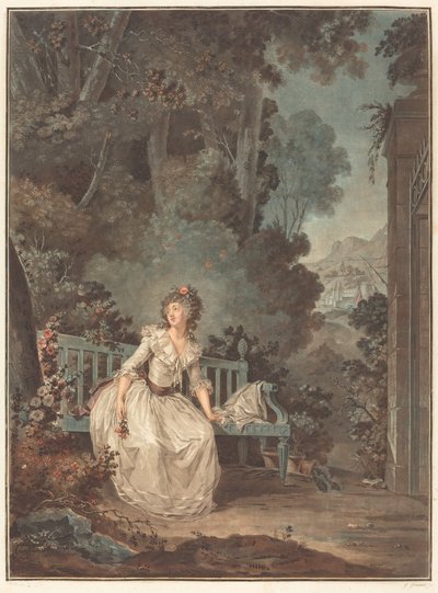 Nina, ou La Folle par amour (Nina, eller kvinnen gal av kjærlighet) av Jean François Janinet after Claude Hoin