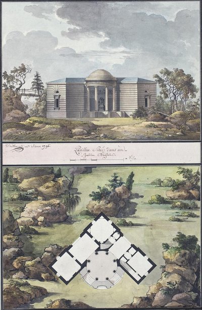 Paviljong i den engelske hagen, 1795 av Jean François Thomas de Thomon