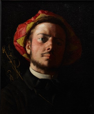 Portrett av Paul Verlaine som en trubadur av Jean Frederic Bazille