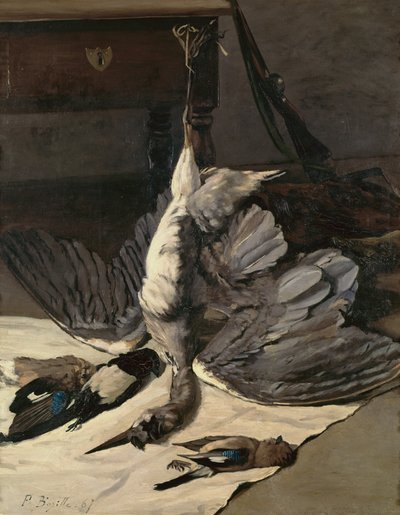Stilleben med Heron, 1867 av Jean Frederic Bazille