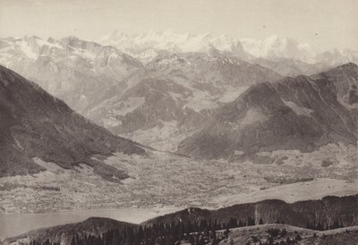 Utsikt fra Rigi Kulm (s/hvitt bilde) av Jean Gaberell