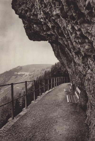 Utsikt over Rigi Kaltbad (s/hvitt bilde) av Jean Gaberell