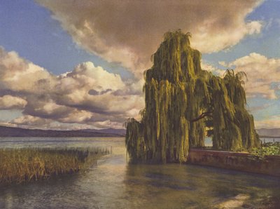 Sveits: Ved Zürichsjøen (fargebilde) av Jean Gaberell