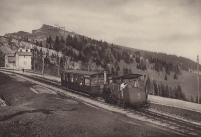 Vitznau Rigi Kulm, stativjernbane (s/hv-bilde) av Jean Gaberell
