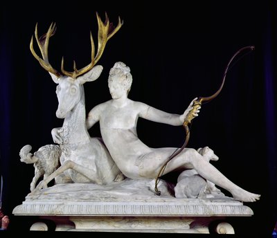 Diana montert på en hjort (marmor og bronse) (se også 148837) av Jean Goujon