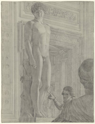 Statue av Antinous Albania i Capitoline Museum i Roma av Jean Grandjean