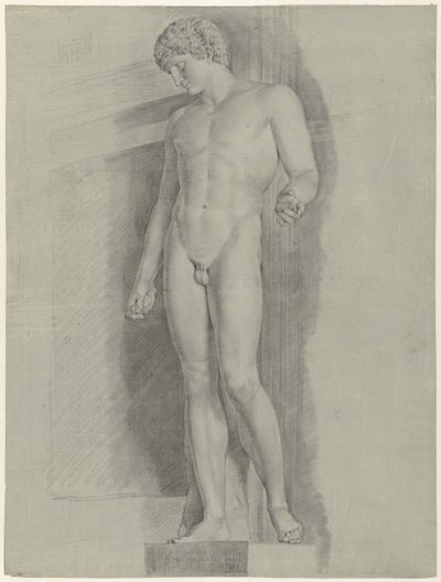 Studie av statuen kalt Albani Antinous av Jean Grandjean