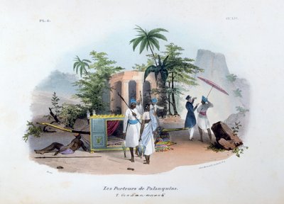 Palanquin-bærere, 1828 av Jean Henri Marlet