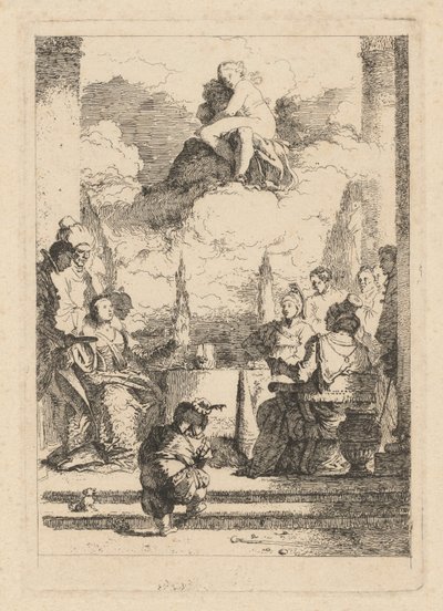 Banketten til Antony og Cleopatra av Jean Honoré Fragonard after Giovanni Battista Tiepolo