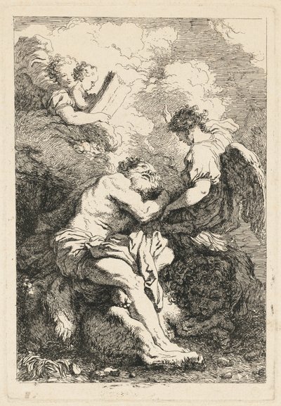 Visjonen om Saint Hieronymus av Jean Honoré Fragonard after Johann Liss