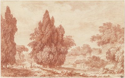 Et stativ av sypresser i en italiensk park av Jean Honore Fragonard