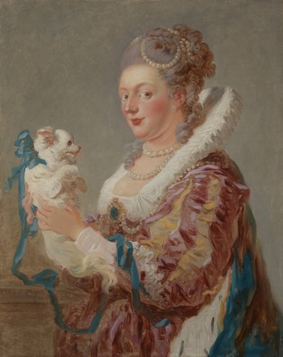En kvinne med en hund, ca. 1769. av Jean Honore Fragonard
