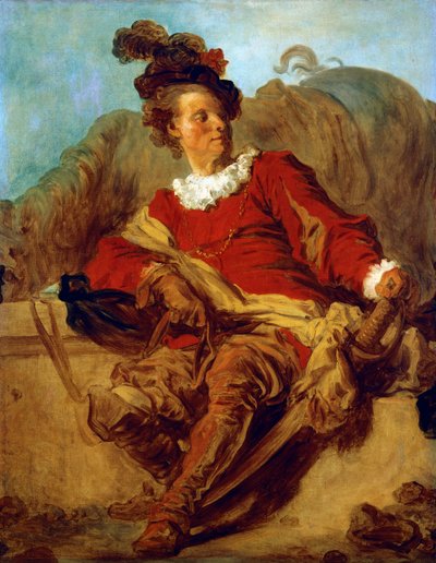 Abbed of Saint-Non, kledd i spansk stil, av Jean Honore Fragonard (1732-1806) av Jean Honore Fragonard