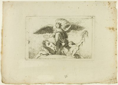 Engel som holder en palme og en krone av Jean Honore Fragonard