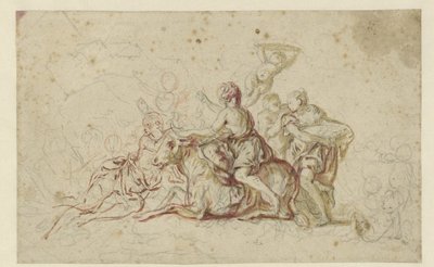 Europa kidnappet av Jupiter i skikkelse av en okse av Jean Honore Fragonard