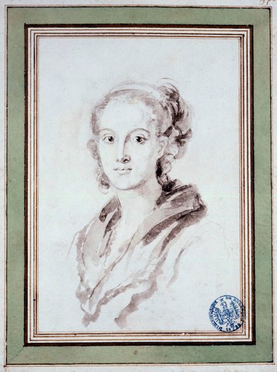 Porträt von Marguerite Gerard, französische Malerin, Schwägerin von Fragonard von Jean Honore Fragonard