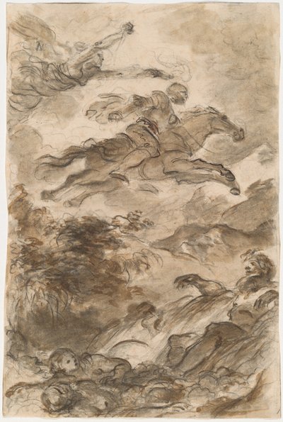 Rinaldo, Astride Baiardo, flyr av gårde i jakten på Angelica av Jean Honore Fragonard