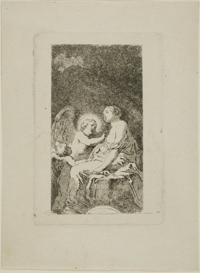 Den hellige Katarina av Alexandria kurert av en engel av Jean Honore Fragonard