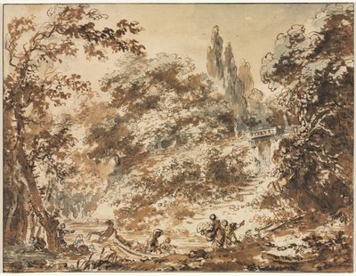 Scene i en park, ca. 1760. av Jean Honore Fragonard