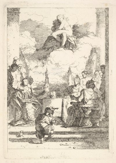 Banketten til Anthony og Cleopatra, ca. 1764. av Jean Honore Fragonard