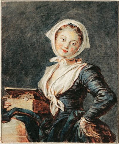 Jenta med murmeldyr av Jean Honore Fragonard