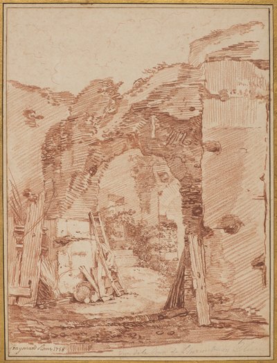 Eremittens domstol i Colosseum, 1758 av Jean Honore Fragonard