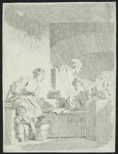 Interiøret av Jean Honore Fragonard