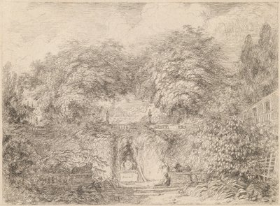 Den lille parken (Le petite parc) av Jean Honore Fragonard