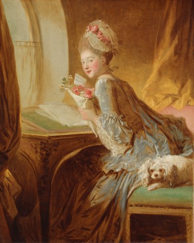 Kjærlighetsbrevet, tidlig på 1770-tallet. av Jean Honore Fragonard