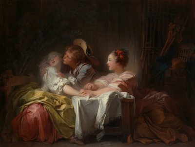 Det stjålne kysset, ca. 1760 av Jean Honore Fragonard