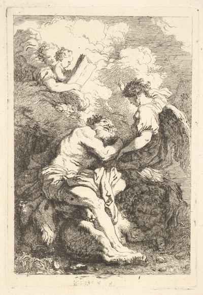 Visjonen om Saint Hieronymus, ca. 1761-65. av Jean Honore Fragonard