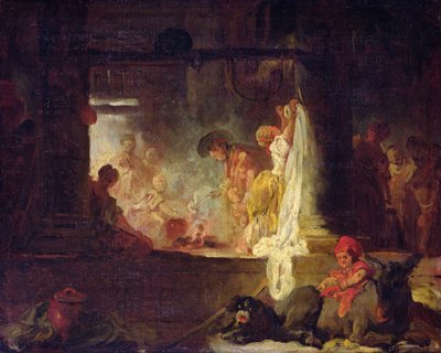Die Wäscherinnen, ca. 1759 von Jean Honore Fragonard