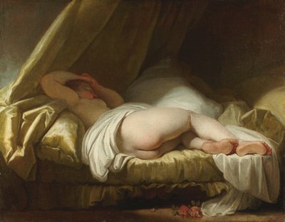 Ung jente som sover, mellom 1758 og 1761 av Jean Honore Fragonard