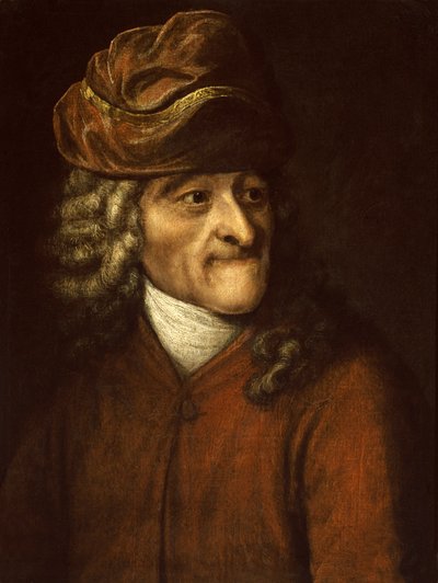 Portrett av forfatteren, essayisten og filosofen Voltaire av Jean Huber