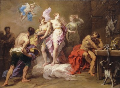 Venus bestiller våpen fra Vulcan for Aeneas, av Jean II Restout