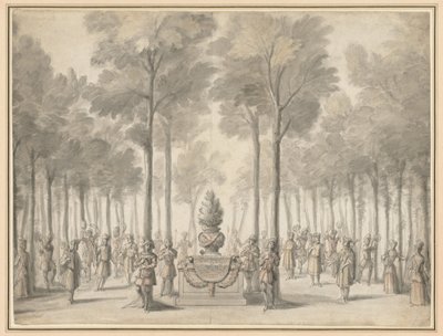 Design for Divertissement fra "La Pastorale" (første inngang til operaballetten "Les Muses" av Danchet og Campra) av Jean I Berain