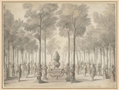 Design for Divertissement fra La Pastorale Første inngang til operaballetten Les Muses..., av Jean I Berain