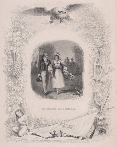 Folkets datter fra Bérangers sanger, 1829. av Jean Ignace Isidore Gérard