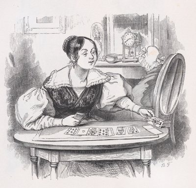 Kortene fra The Complete Works of Béranger, 1836. av Jean Ignace Isidore Gérard